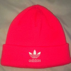 hot pink adidas beanie